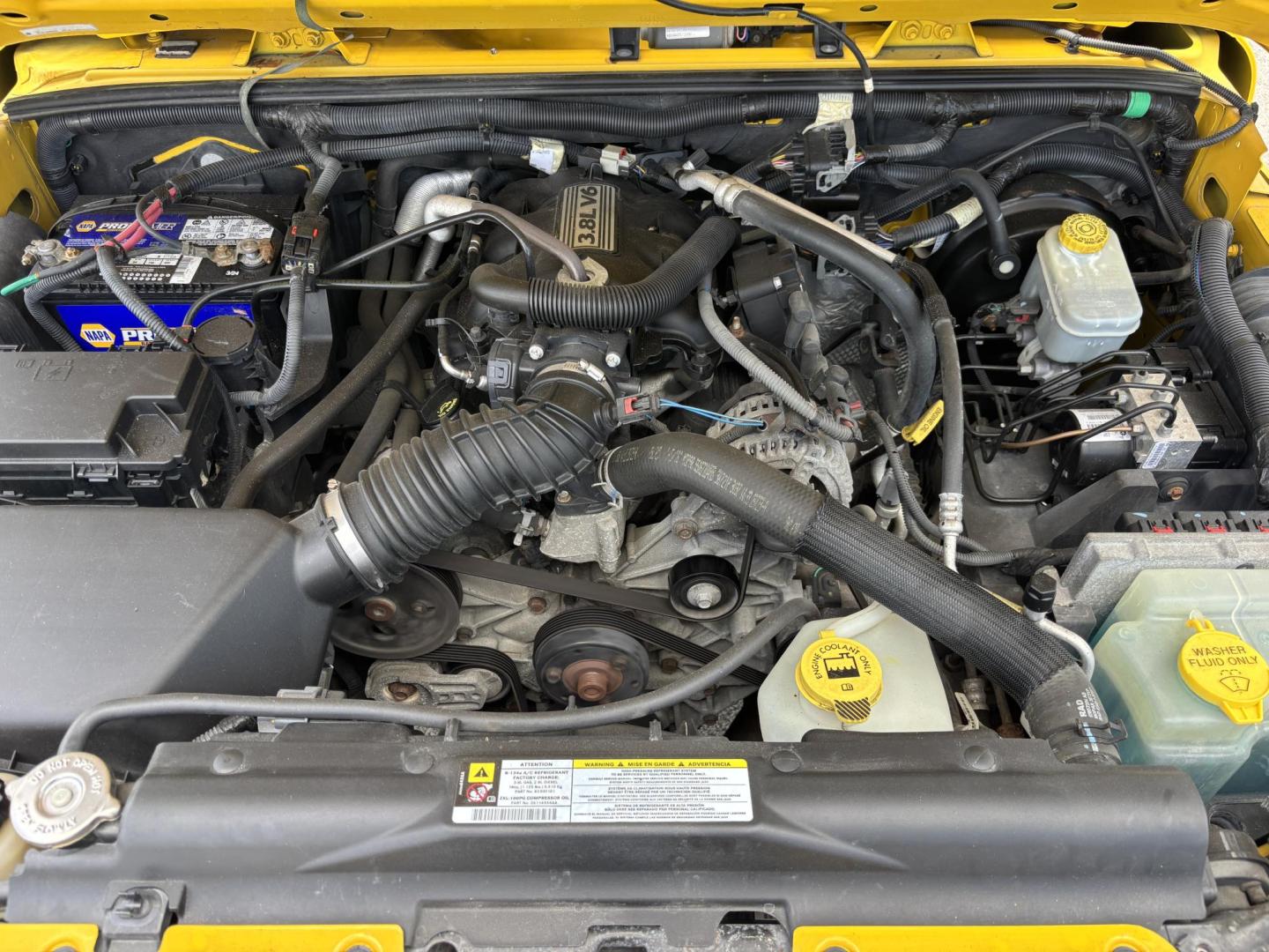 2008 YELLOW JEEP WRANGLER UNLIMI X (1J4GA39158L) with an 3.8L engine, 4-Speed Manual transmission, located at 11170 Summerlin Square Dr., Fort Myers Beach, FL, 33931, (239) 999-7777, 26.493546, -81.941628 - Manual Transmission New Cloth Top New Brakes New Rotors - Photo#43
