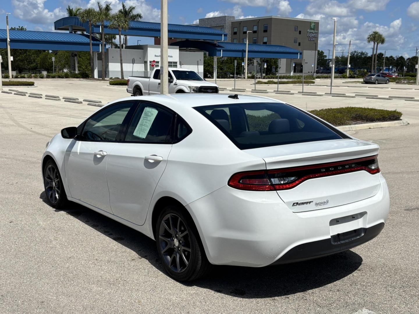 2016 WHITE /BLACK Dodge Dart SE (1C3CDFAAXGD) with an 2.0L L4 DOHC 16V TURBO engine, located at 11170 Summerlin Square Dr., Fort Myers Beach, FL, 33931, (239) 999-7777, 26.493546, -81.941628 - 1 Owner No Damage No Accident Carfax - Photo#4