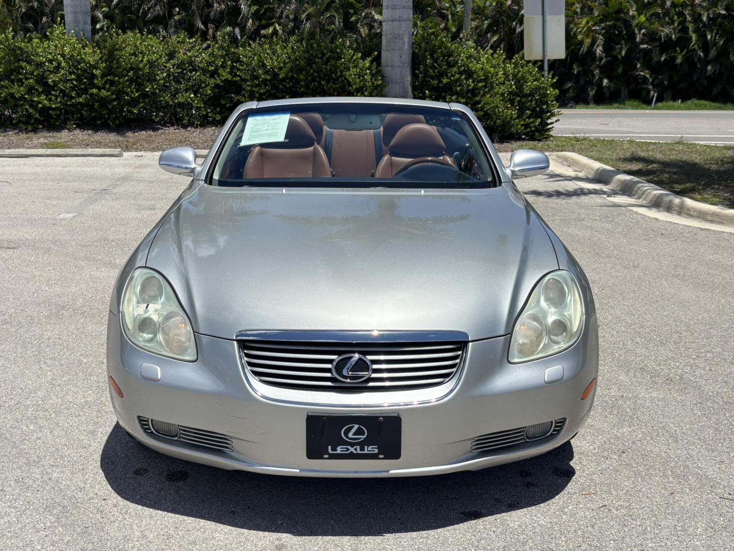 2002 SILVER /BROWN Lexus SC 430 Convertible (JTHFN48Y820) with an 4.3L V8 DOHC 32V engine, 5-Speed Automatic Overdrive transmission, located at 11170 Summerlin Square Dr., Fort Myers Beach, FL, 33931, (239) 999-7777, 26.493546, -81.941628 - Photo#1