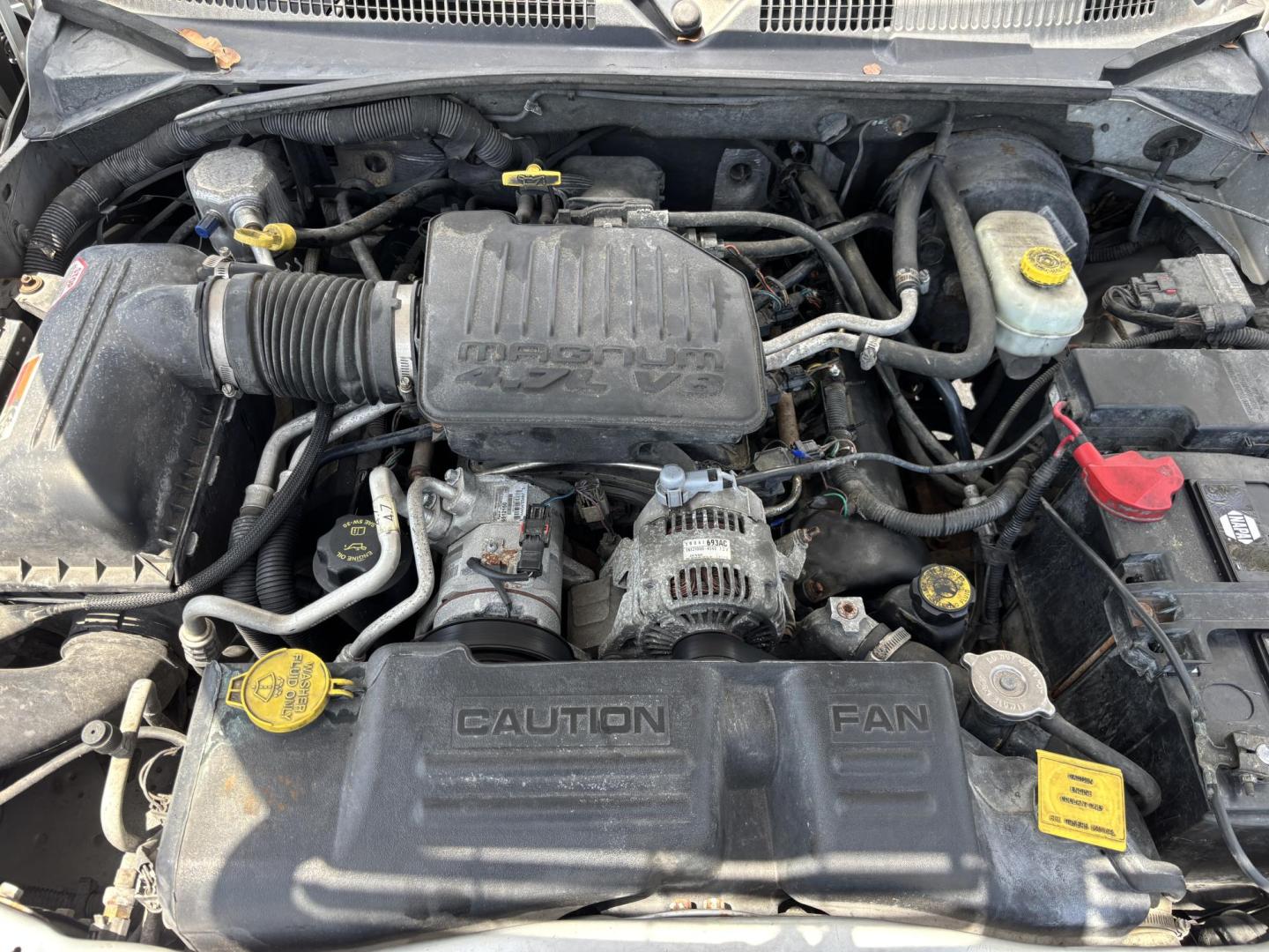 2004 GRAY Dodge Dakota SLT Plus Quad Cab 2WD (1D7HL48N54S) with an 4.7L V8 SOHC 16V engine, AUTOMATIC transmission, located at 11170 Summerlin Square Dr., Fort Myers Beach, FL, 33931, (239) 999-7777, 26.493546, -81.941628 - Photo#26