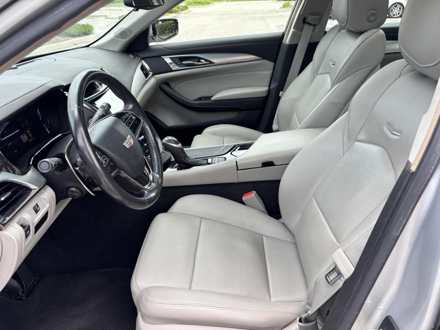 2017 SILVER /SHALE Cadillac CTS 2.0L Turbo Luxury RWD (1G6AR5SX4H0) with an 2.0L L4 DOHC 24V TURBO engine, 6A transmission, located at 11170 Summerlin Square Dr., Fort Myers Beach, FL, 33931, (239) 999-7777, 26.493546, -81.941628 - Carfax 1 Owner No Damage No Accidents Local Florida Owned Vehicle - Photo#11