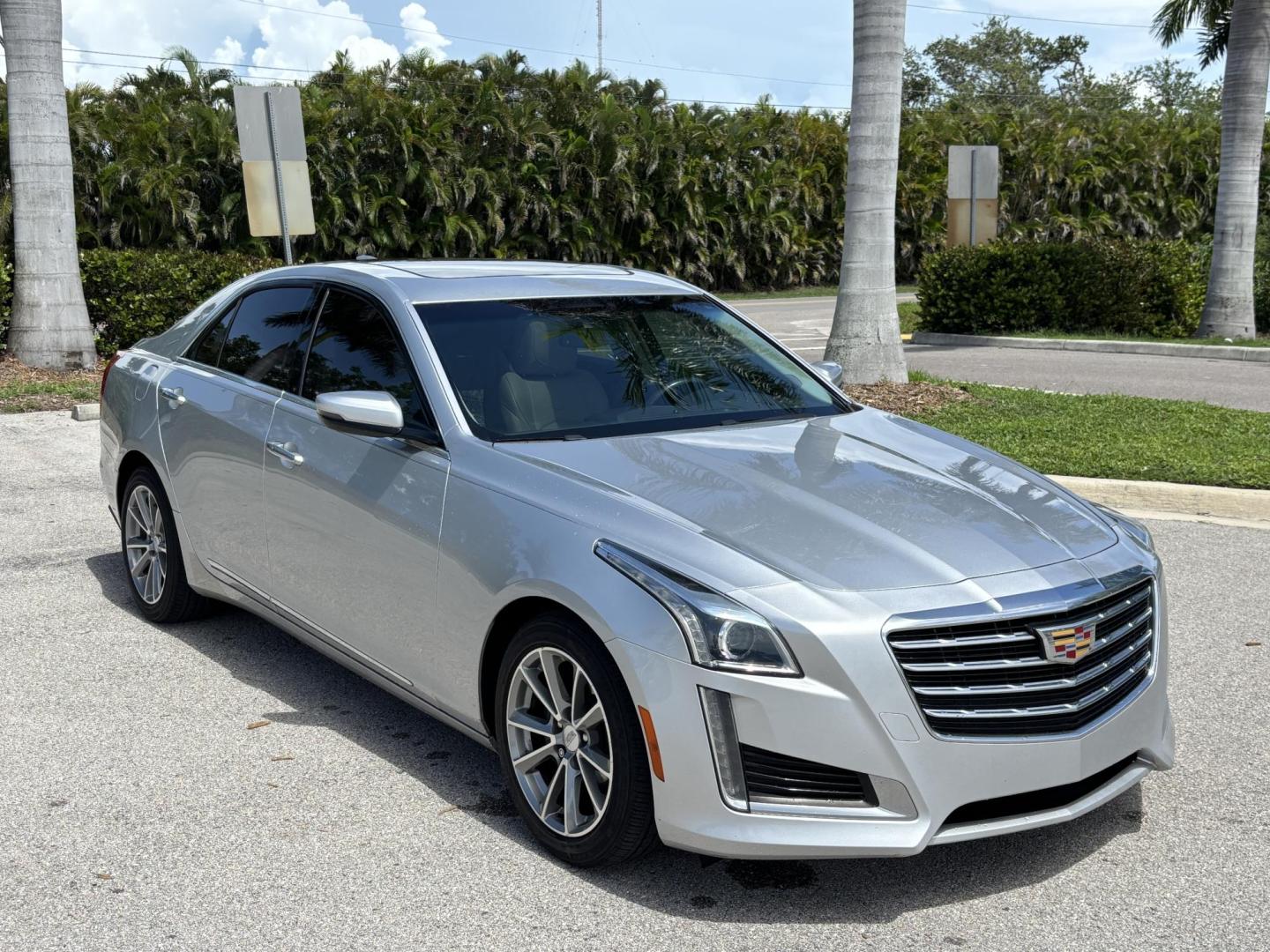 2017 SILVER /SHALE Cadillac CTS 2.0L Turbo Luxury RWD (1G6AR5SX4H0) with an 2.0L L4 DOHC 24V TURBO engine, 6A transmission, located at 11170 Summerlin Square Dr., Fort Myers Beach, FL, 33931, (239) 999-7777, 26.493546, -81.941628 - Carfax 1 Owner No Damage No Accidents Local Florida Owned Vehicle - Photo#2