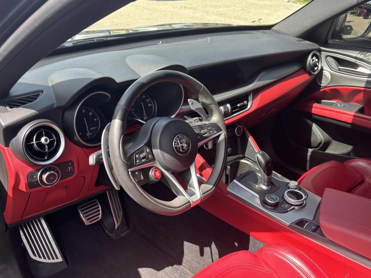 2018 GRAY Alfa Romeo Stelvio Ti Sport (ZASFAKNNXJ7) with an 2.0L L4 DOHC 16V engine, 8A transmission, located at 11170 Summerlin Square Dr., Fort Myers Beach, FL, 33931, (239) 999-7777, 26.493546, -81.941628 - Carfax No Accident No Damage Prior Certified Pre Owned 2018 Alfa Romeo Stelvio Ti Sport - Photo#9
