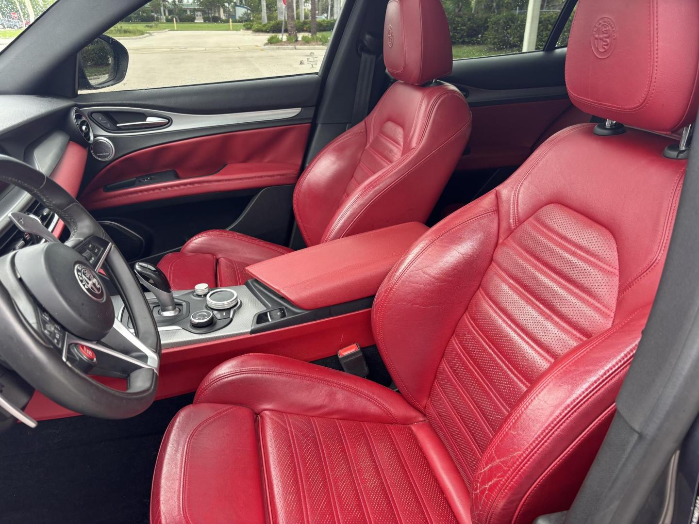2018 GRAY Alfa Romeo Stelvio Ti Sport (ZASFAKNNXJ7) with an 2.0L L4 DOHC 16V engine, 8A transmission, located at 11170 Summerlin Square Dr., Fort Myers Beach, FL, 33931, (239) 999-7777, 26.493546, -81.941628 - Carfax No Accident No Damage Prior Certified Pre Owned 2018 Alfa Romeo Stelvio Ti Sport - Photo#8