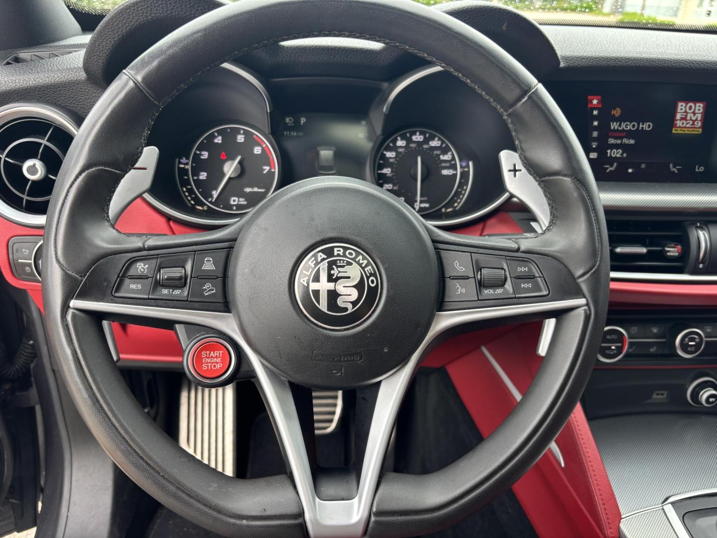 2018 GRAY Alfa Romeo Stelvio Ti Sport (ZASFAKNNXJ7) with an 2.0L L4 DOHC 16V engine, 8A transmission, located at 11170 Summerlin Square Dr., Fort Myers Beach, FL, 33931, (239) 999-7777, 26.493546, -81.941628 - Carfax No Accident No Damage Prior Certified Pre Owned 2018 Alfa Romeo Stelvio Ti Sport - Photo#13