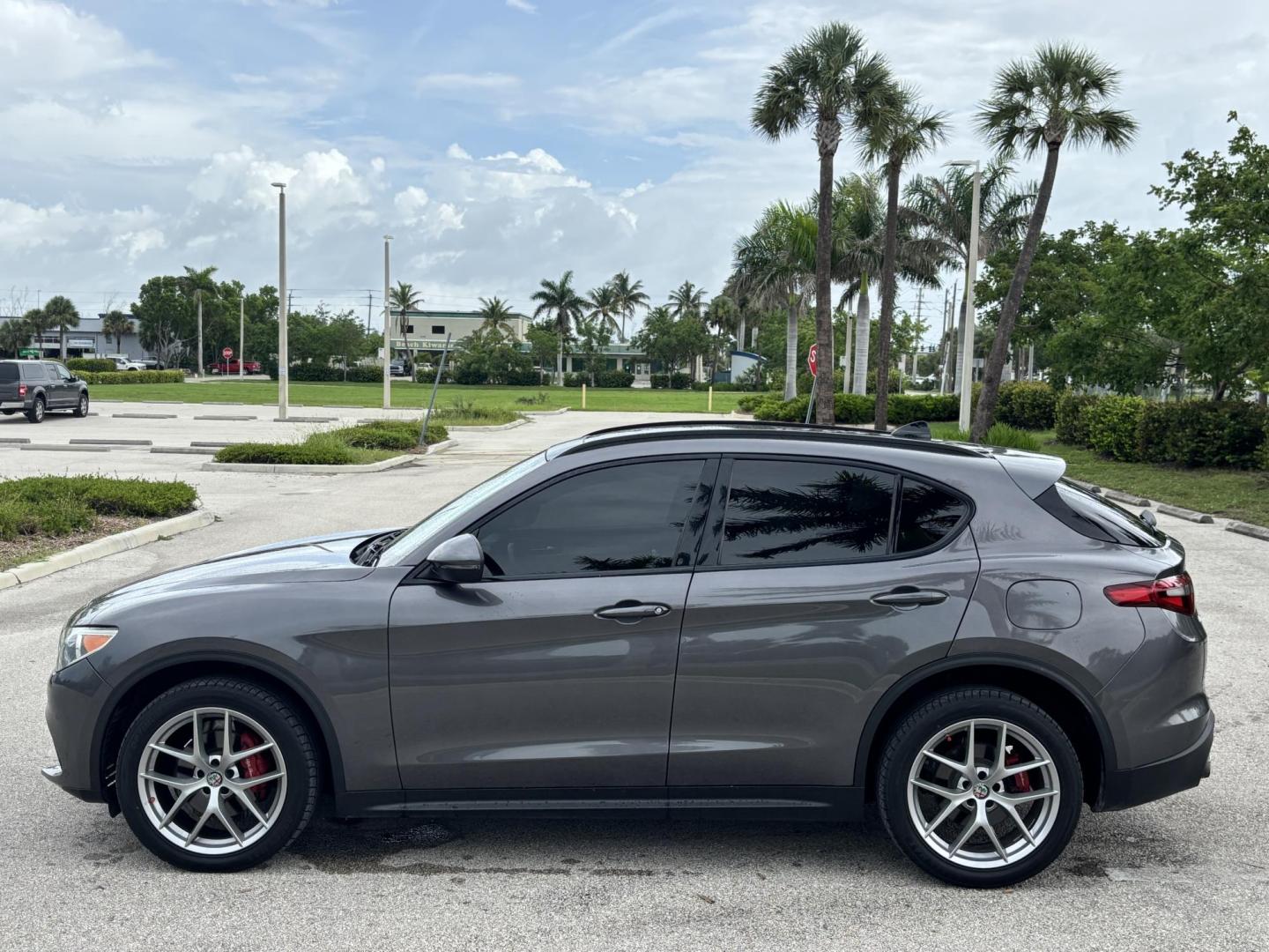 2018 GRAY Alfa Romeo Stelvio Ti Sport (ZASFAKNNXJ7) with an 2.0L L4 DOHC 16V engine, 8A transmission, located at 11170 Summerlin Square Dr., Fort Myers Beach, FL, 33931, (239) 999-7777, 26.493546, -81.941628 - Carfax No Accident No Damage Prior Certified Pre Owned 2018 Alfa Romeo Stelvio Ti Sport - Photo#7