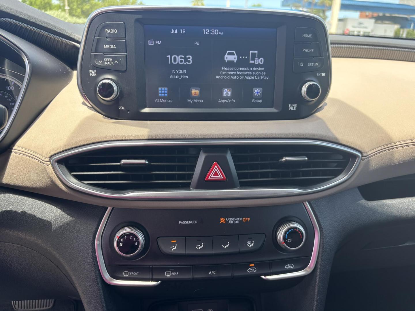 2019 RED Hyundai Santa Fe SE 2.4 (5NMS23AD9KH) with an 2.4L L4 DOHC 16V engine, 8A transmission, located at 11170 Summerlin Square Dr., Fort Myers Beach, FL, 33931, (239) 999-7777, 26.493546, -81.941628 - Photo#22