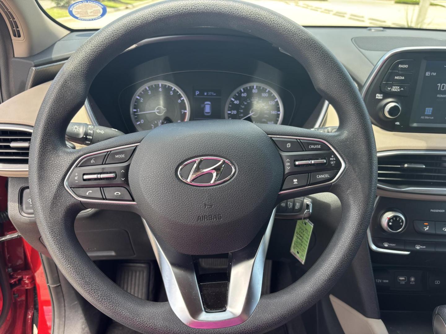 2019 RED Hyundai Santa Fe SE 2.4 (5NMS23AD9KH) with an 2.4L L4 DOHC 16V engine, 8A transmission, located at 11170 Summerlin Square Dr., Fort Myers Beach, FL, 33931, (239) 999-7777, 26.493546, -81.941628 - Photo#18
