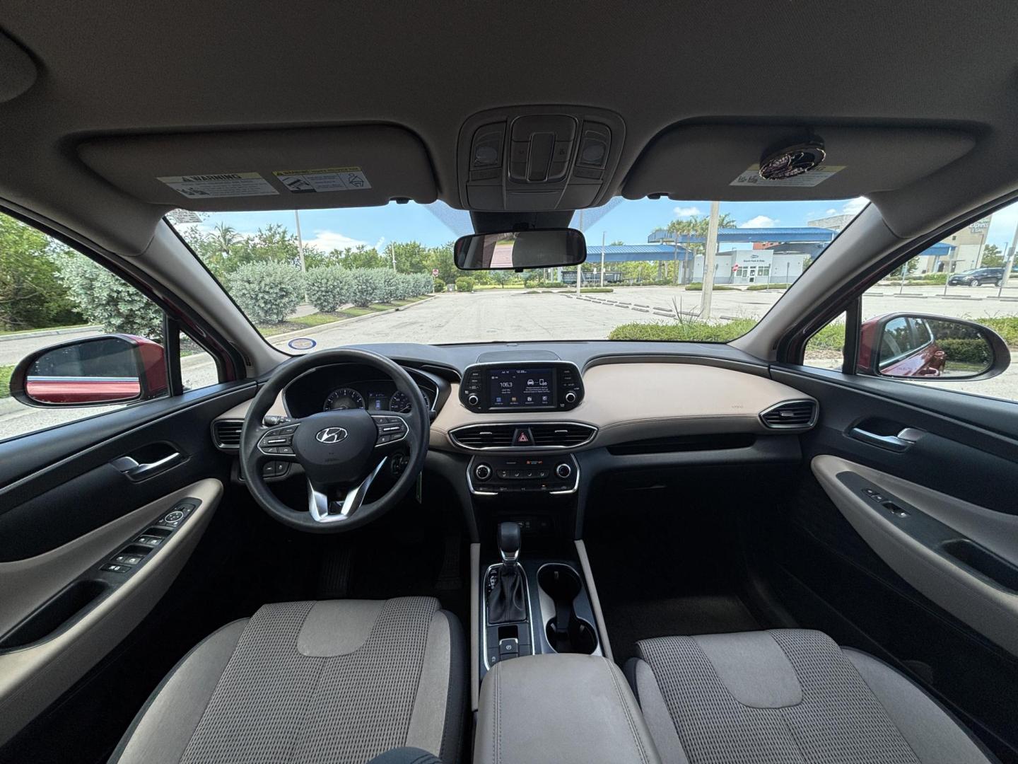 2019 RED Hyundai Santa Fe SE 2.4 (5NMS23AD9KH) with an 2.4L L4 DOHC 16V engine, 8A transmission, located at 11170 Summerlin Square Dr., Fort Myers Beach, FL, 33931, (239) 999-7777, 26.493546, -81.941628 - Photo#8